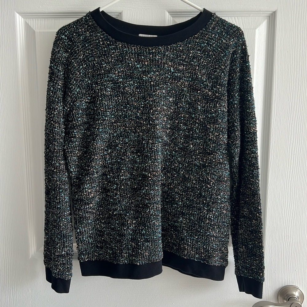 Cooperative Rainbow Sequins Sweater Top Crewneck Women’s Size Small